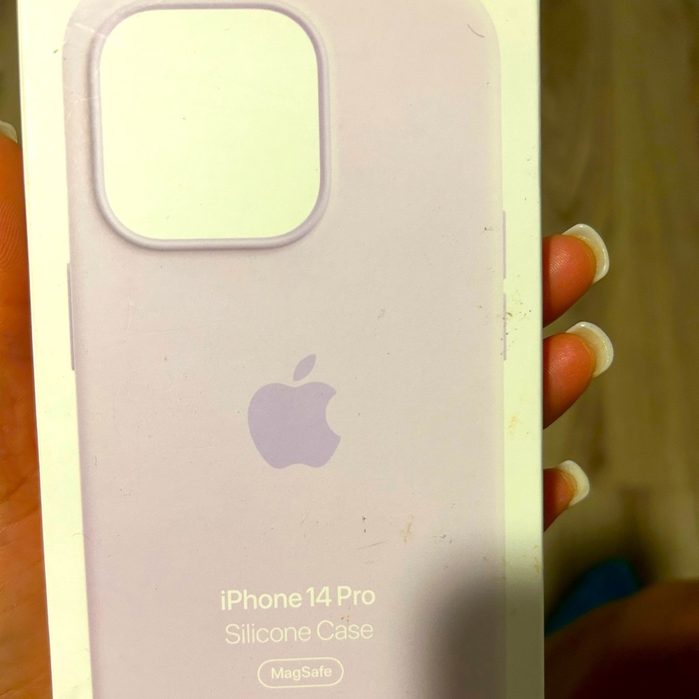 Unused Apple iPhone 14 Pro silicone case in light purple